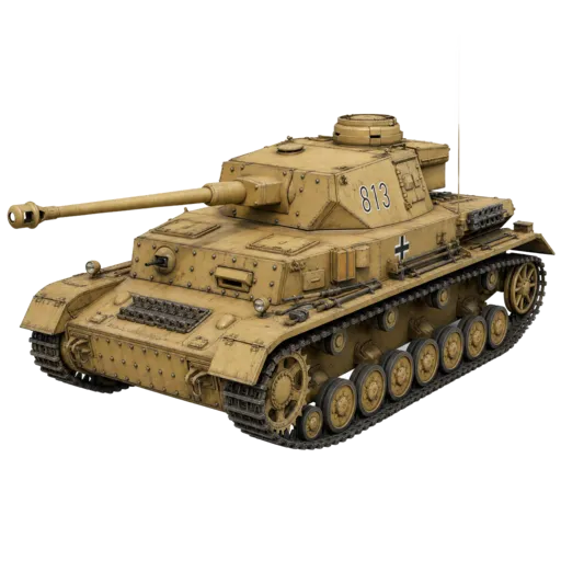 Panzer IV G, three-quarter view from the front left.